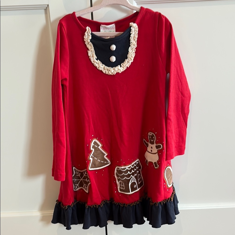 Lemon Loves Lime Red and Black Kids Dress